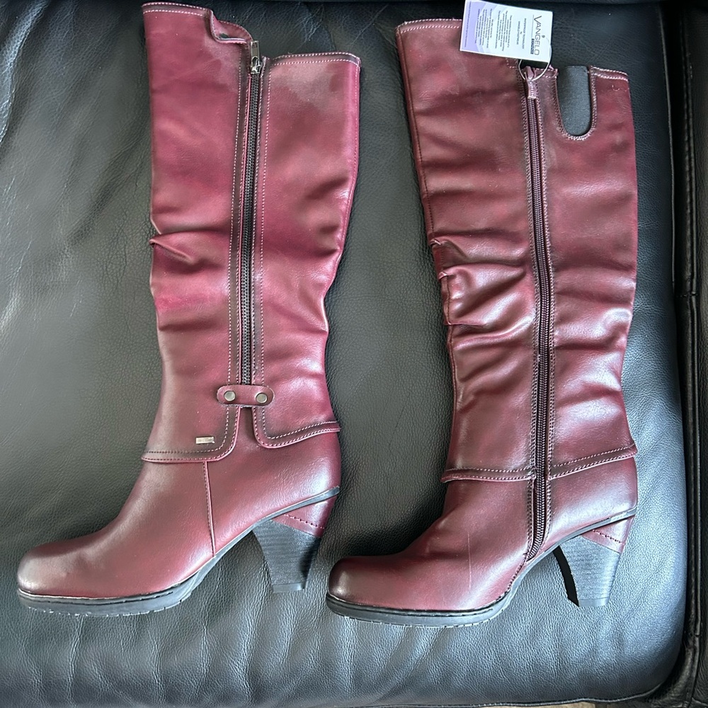 Vangelo Burgundy Heeled Boots